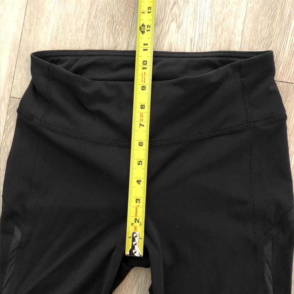 Lululemon Smooth Stride Tight Scalloped Mesh Legging Black Size 6 - Picture 11 of 12